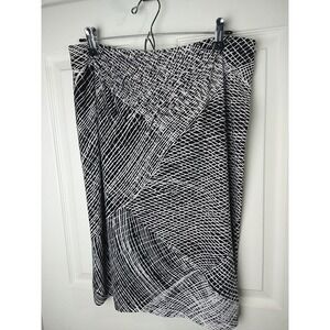 $ Jones Studio Separates Black White Abstract Lined Skirt. Size 8